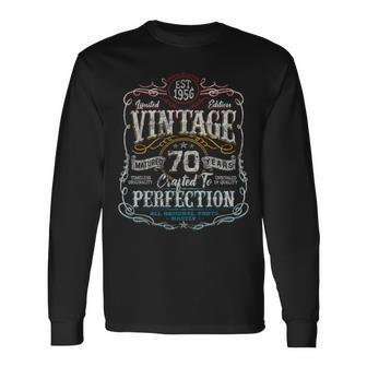 Vintage 1956 Limited Edition 70 Year Old 70Th Birthday Long Sleeve T-Shirt - Thegiftio UK