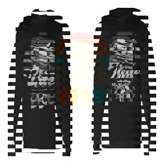 Vintage 1989 Cumpleaños 36 Años Cassette Lápiz Camiseta de manga larga - Regaloses