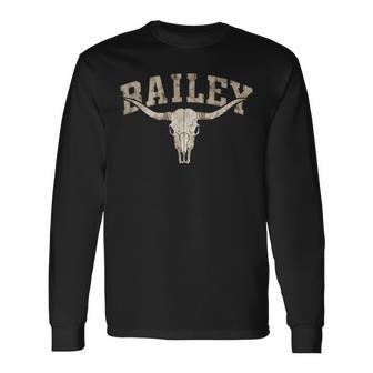 Vintage Bailey Name Long Sleeve T-Shirt - Thegiftio UK