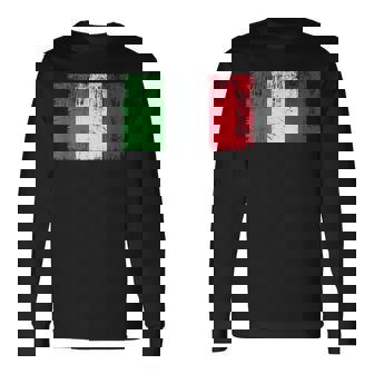 Vintage Bandiera Italiana Fan Italia Bandiera Italia Retro Maglietta a maniche lunghe - Novitaregali