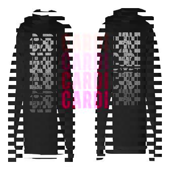 Vintage Cardi Personalized Name I Love Cardi Long Sleeve T-Shirt | Seseable CA