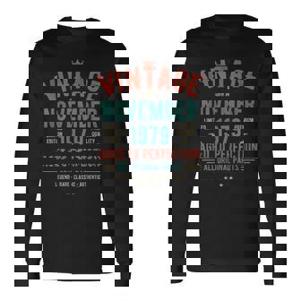 Vintage Clasico Noviembre 1979 Nacido En 1979 Camiseta de manga larga - Regaloses