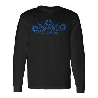 Vintage Corningware Blue Cornflower Long Sleeve T-Shirt - Thegiftio UK