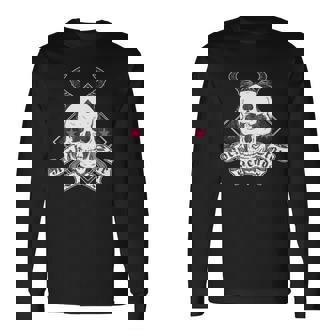 Vintage De Calavera Gótica Rocktar Legends Heavy Metal Manga Larga Camiseta de manga larga - Regaloses