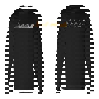 Vintage Dachshund Ghost Halloween Costume Dog Lover Long Sleeve T-Shirt | Mazezy