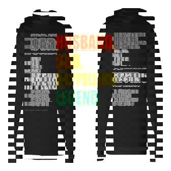 Vintage Rappelling Husband Dad Legend Father's Day Long Sleeve T-Shirt | Mazezy