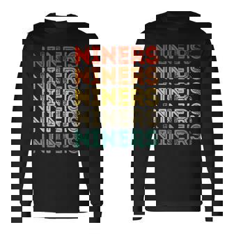 Vintage Retro Niners Retro Style 70S 80S First Name Long Sleeve T-Shirt | Mazezy