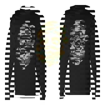 Vintage Santa Face Camouflage Christmas Xmas Camo Boys Long Sleeve T-Shirt | Mazezy