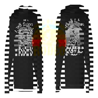 Vintage This Is My Second Rodeo Capybara Cowboy Long Sleeve T-Shirt | Mazezy