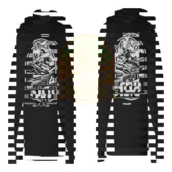 Vintage Stelvio Pass Italian Mountain Trip Nature Hiking Long Sleeve T-Shirt - Thegiftio