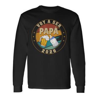 Voy Aer Papá 2026 Anunciar Embarazo Abuelos Primerizos Camiseta de manga larga - Regaloses
