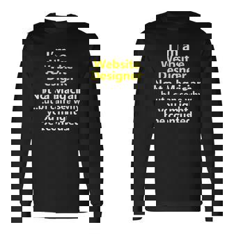 Web Site Er Job Title UX UI Front End Career Long Sleeve T-Shirt | Mazezy