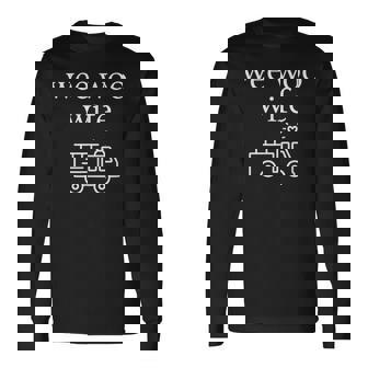 Wee Woo Wife Firefighter Spouse Cute Minimalist Aesthetic Long Sleeve T-Shirt | Seseable CA