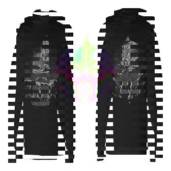 Weed Marijuana Leaf Alienpace Cannabis Lover Maglietta a maniche lunghe - Novitaregali