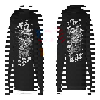 White Trash Party Attire Redneck Raccoon Stay Trashy Usa Long Sleeve T-Shirt | Mazezy