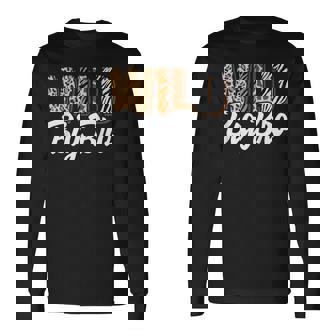 Wild Big Bro Zoo Born Two Be Wild B-Day Safari Jungle Animal Long Sleeve T-Shirt - Thegiftio