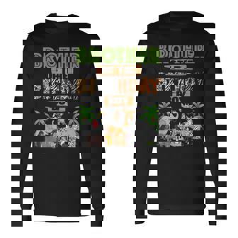 Wild Brother Of The Birthday Boy Zoo Safari Jungle Animal Long Sleeve T-Shirt | Seseable FR