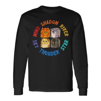 Wind Shadow River Star Thunder Sky Cat FelineFire Star Cat Long Sleeve T-Shirt - Thegiftio