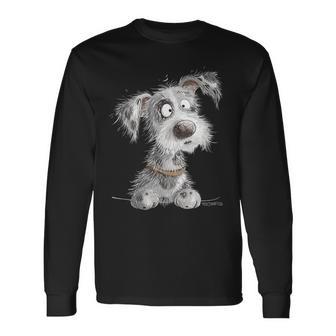 Wuscheliger Hund I Hunde Kopf Comic I Hundefreund Fun Langarmshirts - Geschenkecke