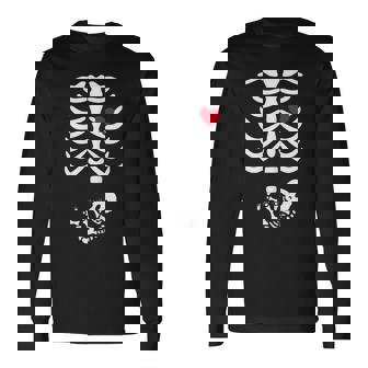 X-Ray Esqueleto Embarazada Divertido Embarazo Camiseta de manga larga - Regaloses