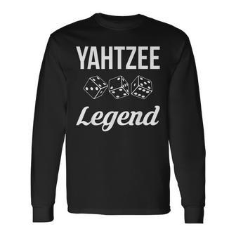 Yahtzee Legend Player Dice Game Long Sleeve T-Shirt - Thegiftio UK