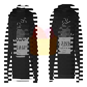 Yakiimo Imo 焼き芋 さつまいも 焼き芋好き ワンポイント ポケット デザイン おもしろ かわいい おしゃれ 長袖Tシャツ - Kawaiitshirt