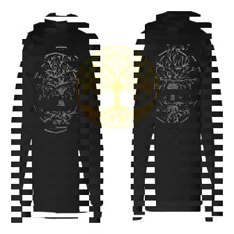 Yggdrasil、ケルトの生命の木、北欧神話tシャツ 長袖Tシャツ - Kawaiitshirt