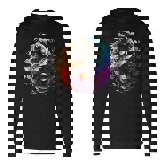 Yin Yang Sun Moon Universe Tai Chi Qigong Yoga Taoism Long Sleeve T-Shirt | Mazezy