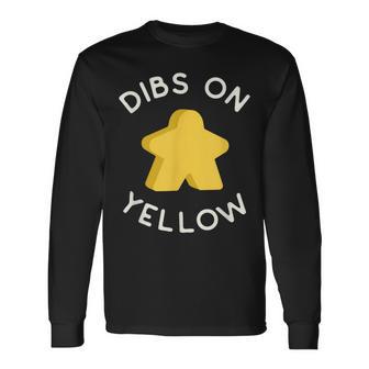 Yo Llamo Dibs En El Amarillo Meeple 'Porqueiempre Juego Amarillo Camiseta de manga larga - Regaloses
