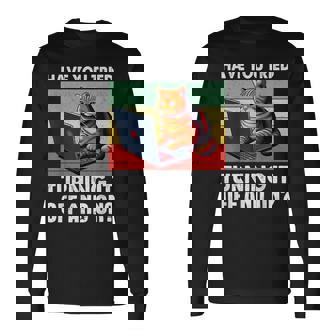 ¿Has Intentado Apagarlo Y Encenderlo Cat It Guy Retro Tech Camiseta de manga larga - Regaloses