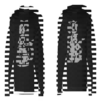 「No Cat No Life」 猫 シルエット 長袖Tシャツ - Kawaiitshirt