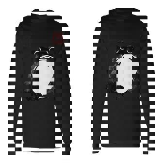 【かゑるまにあ】不機嫌な蛙 日本の侍カエル 浮世絵 かえる 日本禅美術 伝統芸術 松本奉時 ヴィンテージ タトゥーアート 長袖Tシャツ - Kawaiitshirt