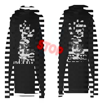 いじめやめる いじめ防止 ピンクデー ユニティデイ 長袖Tシャツ - Kawaiitshirt