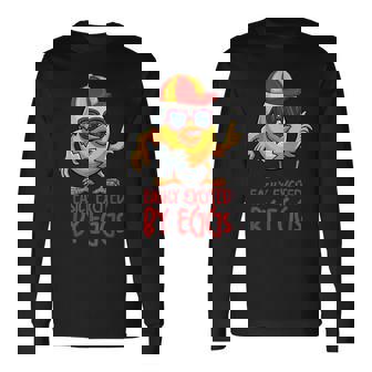 おもしろエッグが簡単に興奮するエッグ。 長袖Tシャツ - Kawaiitshirt