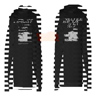 おやすみになる豚のパジャマデザイン 長袖Tシャツ - Kawaiitshirt