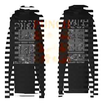 かっこいいパンチかわいい猿 長袖Tシャツ - Kawaiitshirt