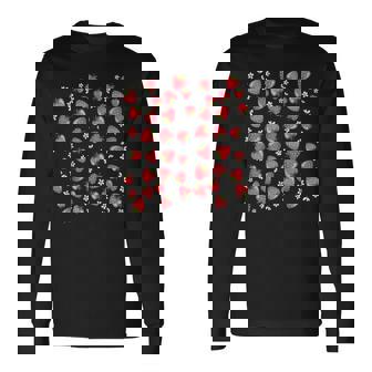 かわいいいちご原宿 美的いちご柄 長袖Tシャツ - Kawaiitshirt