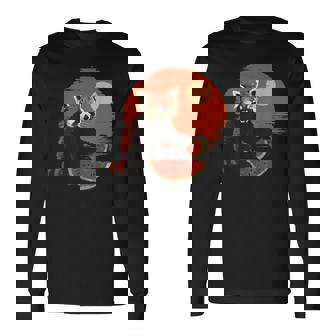 かわいいリトルパンダ くまの子 レッサーパンダ ベビーパンダ 長袖Tシャツ - Kawaiitshirt