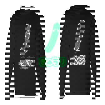 きゅうり 胡瓜『Oyasai お野菜』ゆる かわいい キャラクター 面白い 長袖Tシャツ - Kawaiitshirt