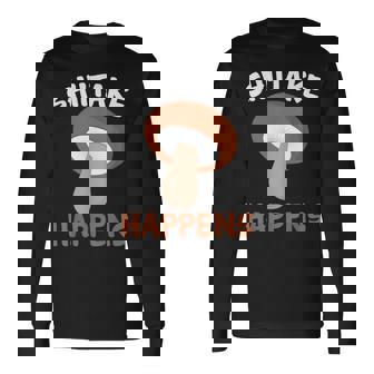 しいたけが起こる 菌類マッシュルーム 長袖Tシャツ - Kawaiitshirt