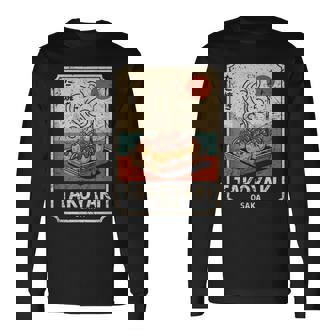 たこ焼きボール 道頓堀 日本 レトロ 和 漢字 お土産 長袖Tシャツ - Kawaiitshirt