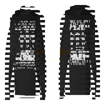 なぜ走るの だからもっと食べられるラーメンマラソン 長袖Tシャツ - Kawaiitshirt