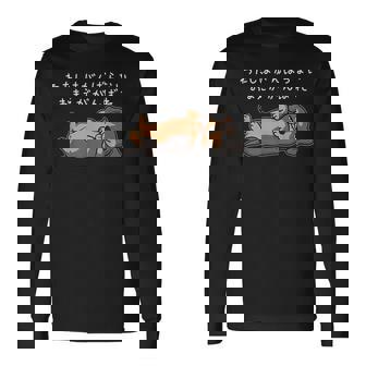 わたしはがんばらない おまえががんばれ ダックスフンド 犬 おもしろ 怠け者 ネタ ギャグ メンズ 長袖Tシャツ - Kawaiitshirt