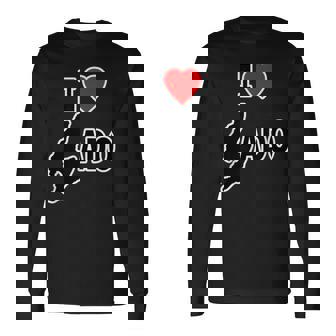 アイラブ・Sado 佐渡島 地図（I Love ハート）【47都道府県】Jimo-T ジモティ お土産 面白 長袖Tシャツ - Kawaiitshirt