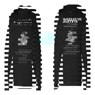 アクアマリンクリスタル 意味 アクアマリンの意味 定義 長袖Tシャツ - Kawaiitshirt