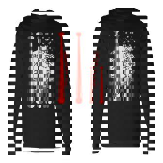 アメリカ 旗 国際的 ソフトボール 野球 メジャーリーグ プロリーグ スポーツ 名高い 大衆的 がいこく 選手会 長袖tシャツ 長袖Tシャツ - Kawaiitshirt