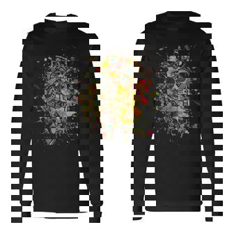 アメリカ先住民のココペリ カラフルスプラッシュ4 ファンの楽しみ 長袖Tシャツ - Kawaiitshirt