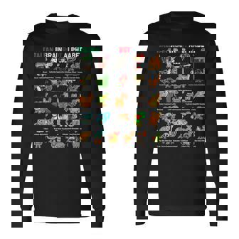 イタリアンブレインロットアルファベットキャラクター おもしろミーム 長袖Tシャツ - Kawaiitshirt