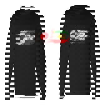 イランと日本一緒、半分日本人、半分イラン人 長袖Tシャツ - Kawaiitshirt