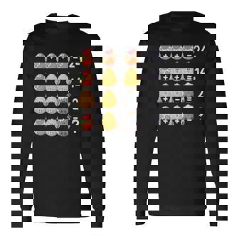 イースター数学教師、数学的数字パズル、イースターエッグ 長袖Tシャツ - Kawaiitshirt